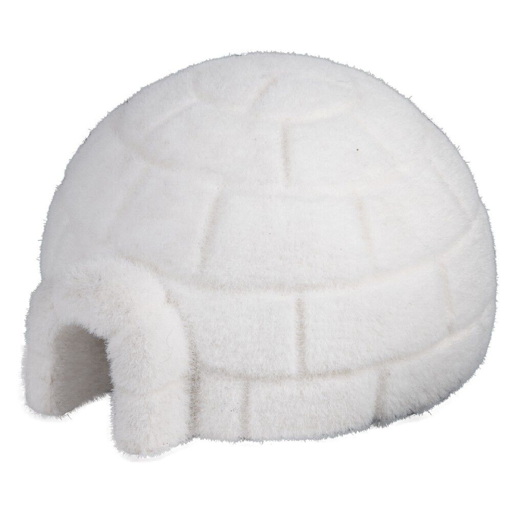 Décoration à poser igloo feutrine L15X12XH17 cm blanc