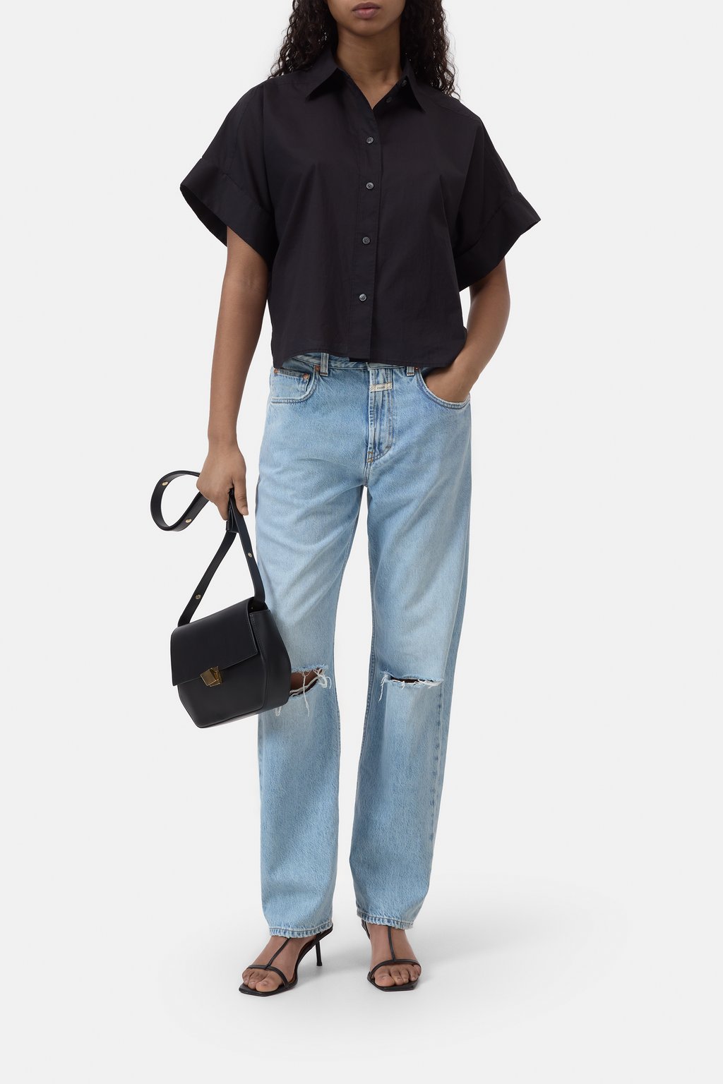 Kurzarm-Bluse aus Baumwolle