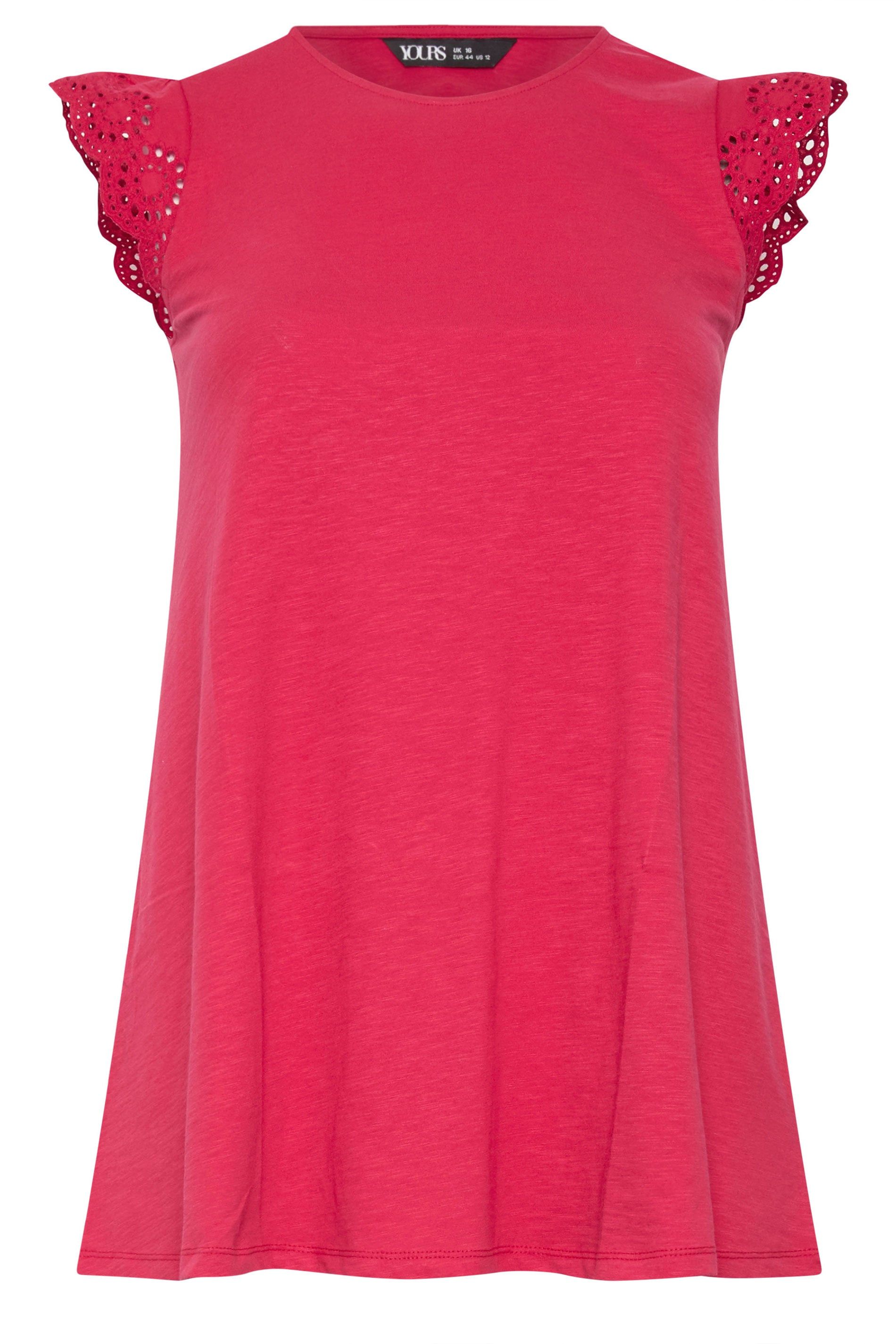 Yours Broderie Anglaise Vest Top