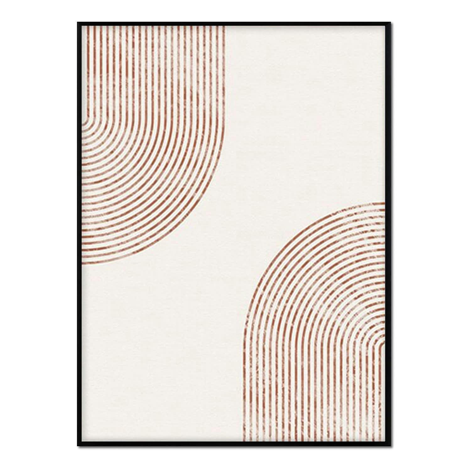 MINIMALISMO - Affiche avec cadre noir -  géométrie abstraite - 30x40