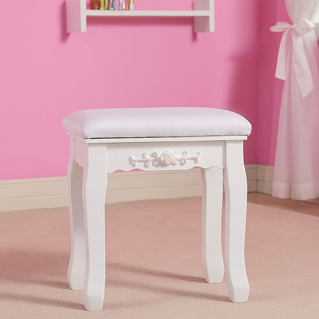 KOSY KOALA Dressing Table With Mirror Stool Vanity Dresser Bedroom White Love Heart Furniture