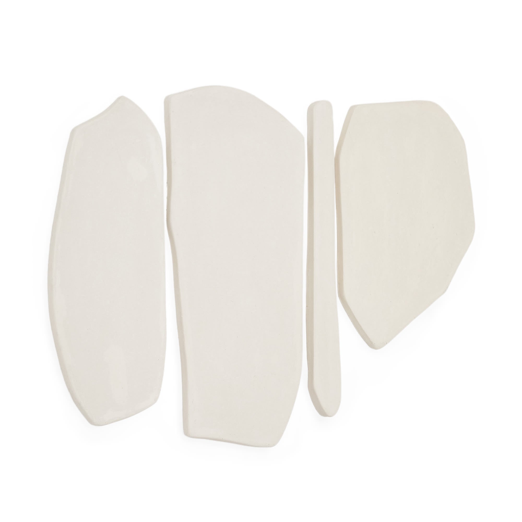 Kave Home - Set Siluna van 4 muurpanelen van wit papier-maché