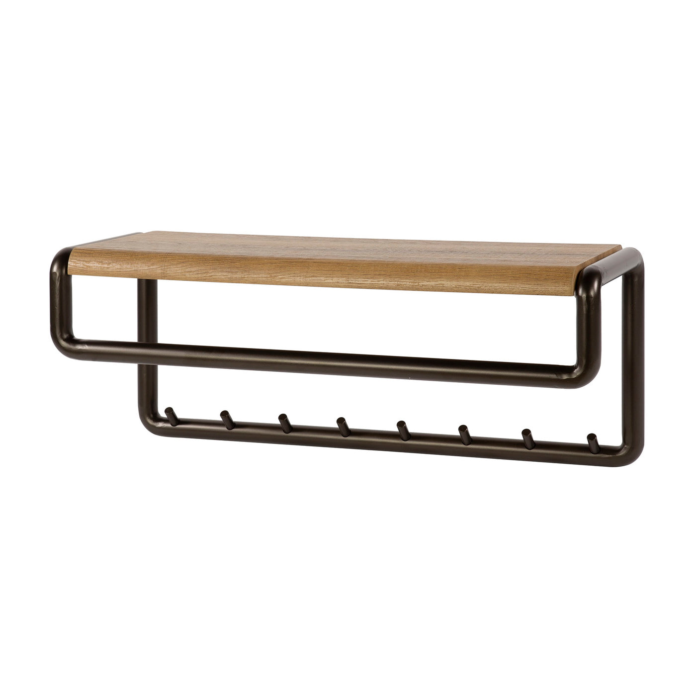 Giga Meubel Kapstok Luno - Bruin Metaal - 8-Haaks - 80x30x33cm