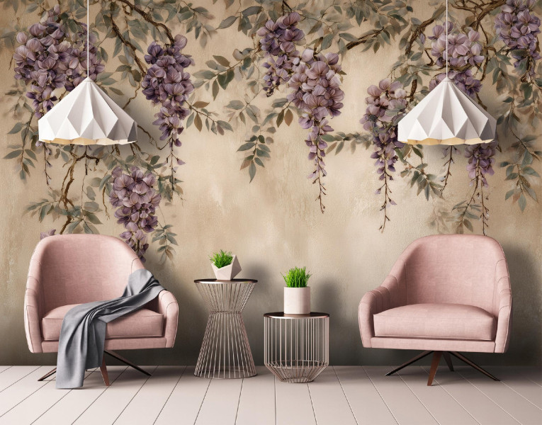 Fototapeta Kwiaty Beżowy Na Flizelinie Do Sypialni Salonu 250x175