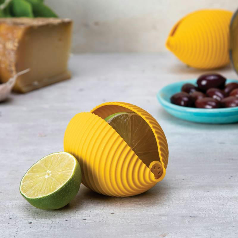 CONCHIGLIE - Presse citron en silicone jaune
