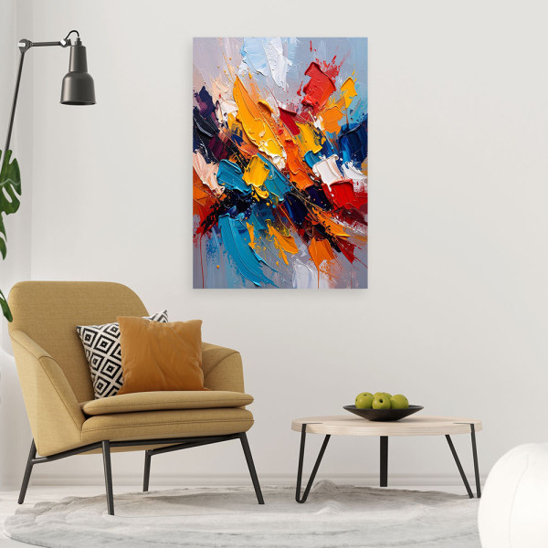 Feeby Obraz do salonu, Eksplozja kolorów Abstrakcja efekt farby 40x60