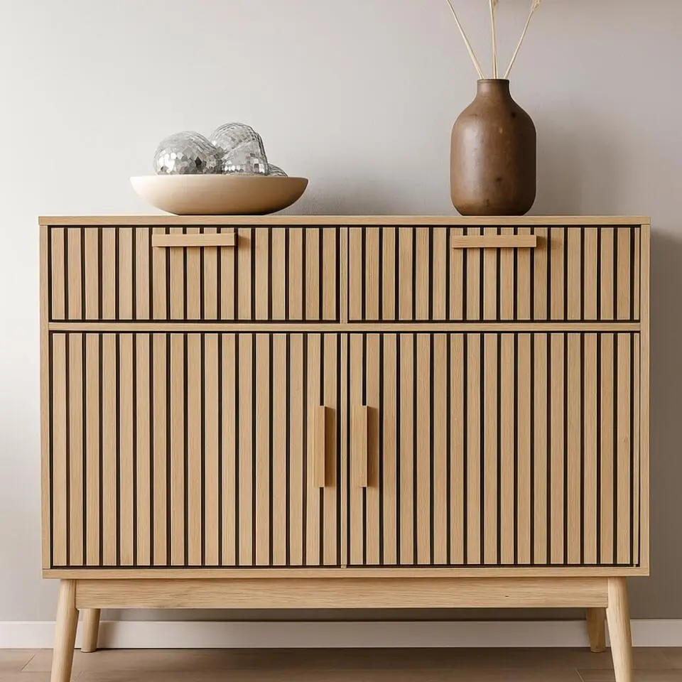 MISOU Wandkast met Lades Klaus - Bruin