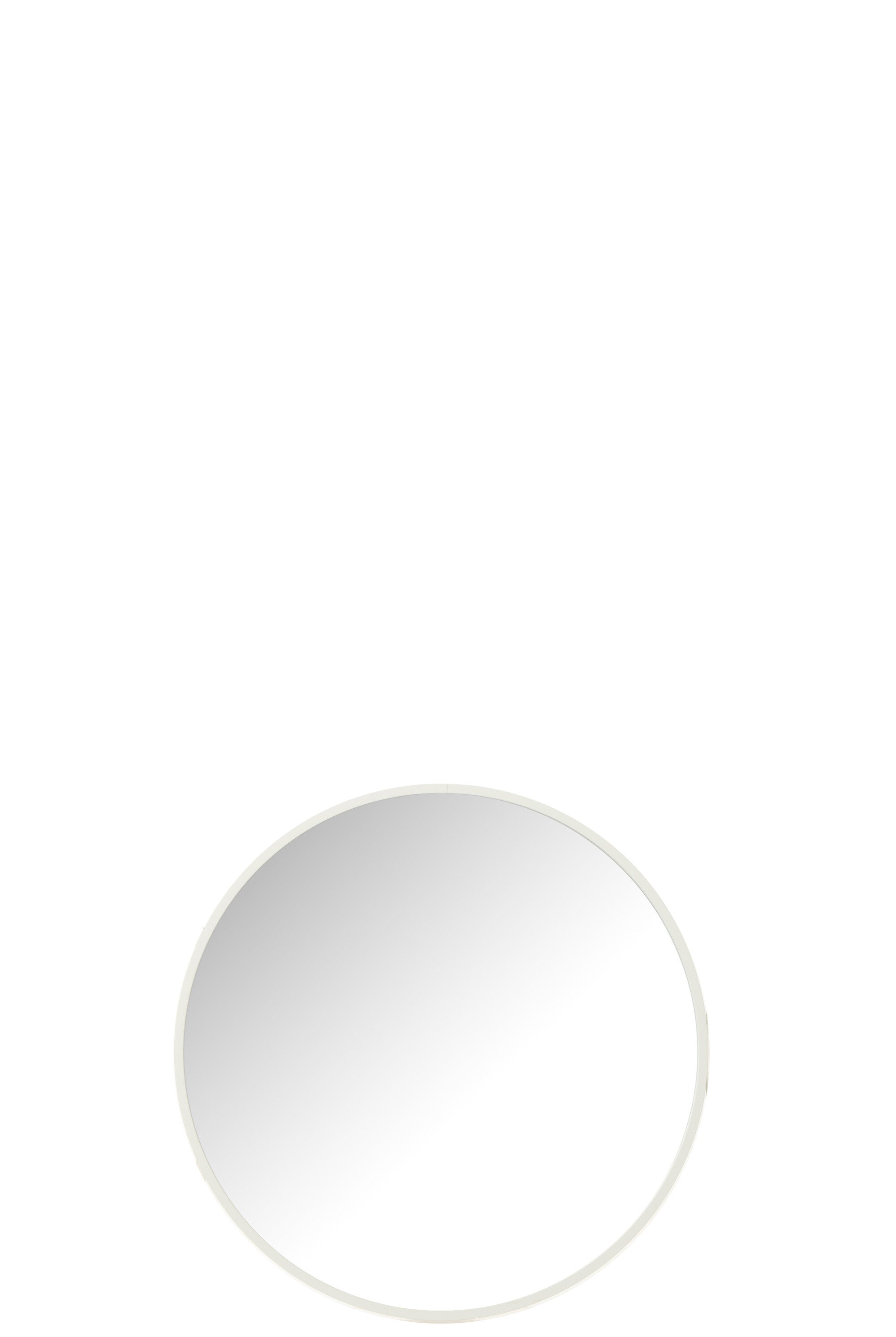 J-Line spiegel Rond - glas metaal - wit - small - Ø 40 cm