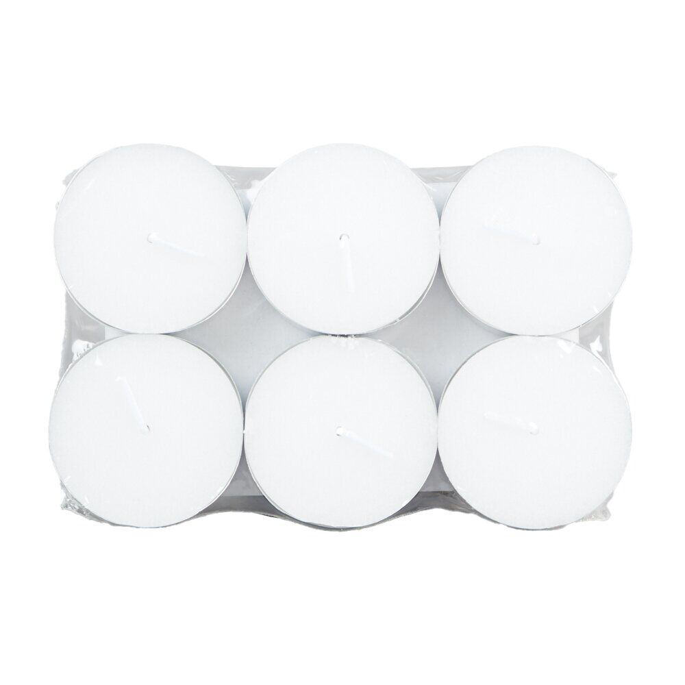 Bougie chauffe-plat 9H x6 ronde blanche