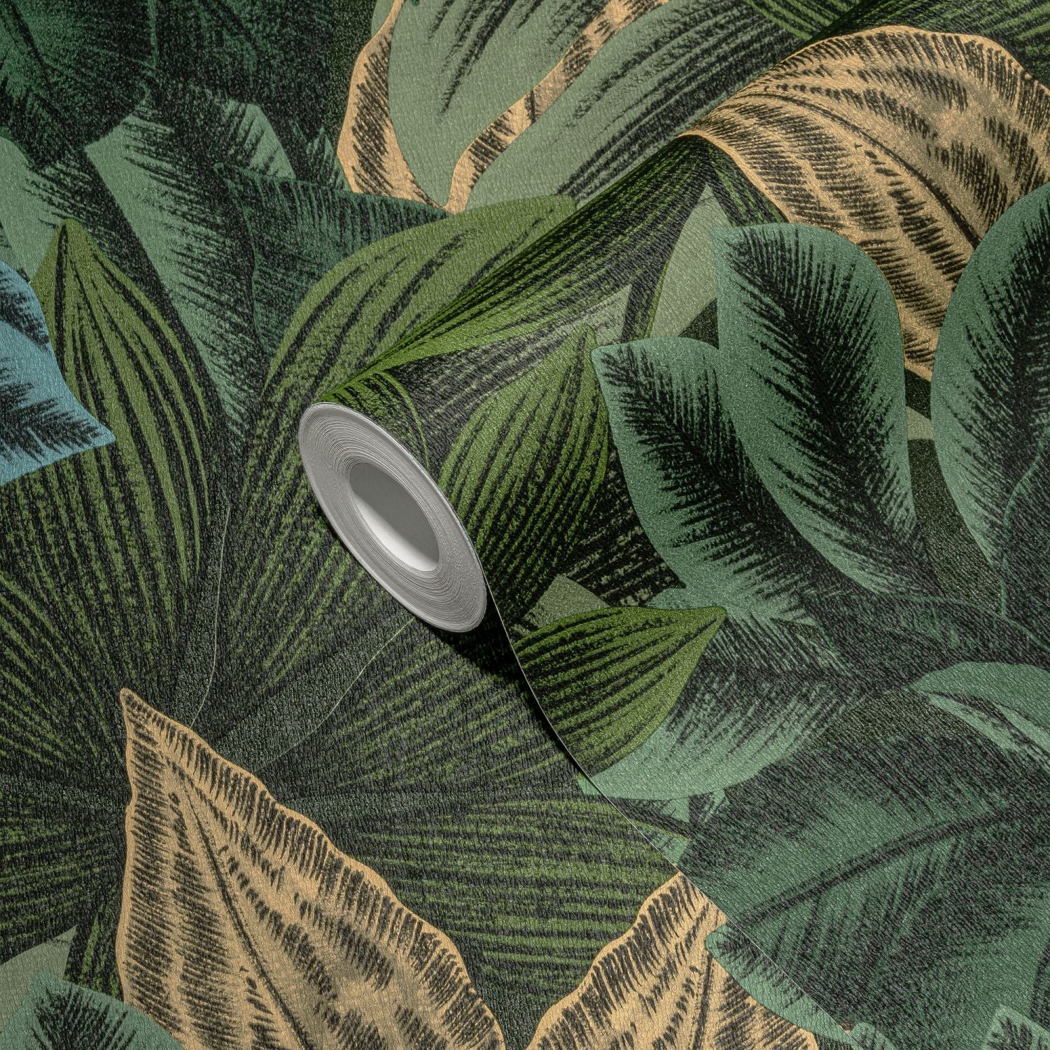 Livingwalls behang jungle-motief groen en geel - 53 cm x 10.05 m - AS-392224