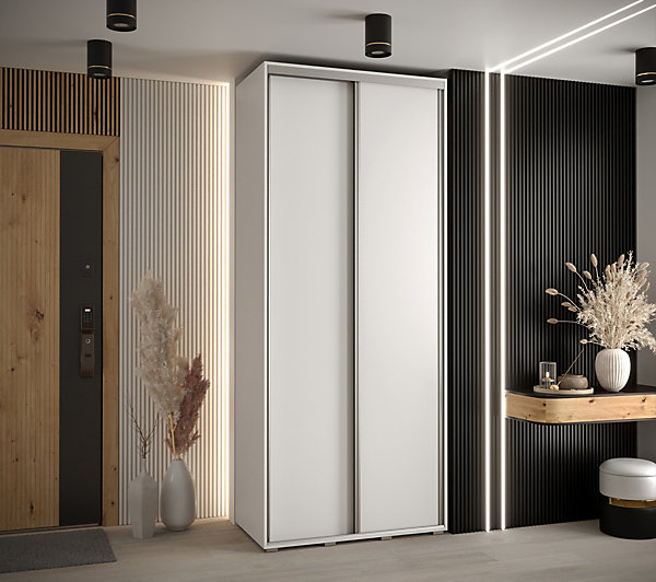 Armoire Davos 1 a portes coulissantes H. 235,2 x L. 100 x P. 45 2 portes
