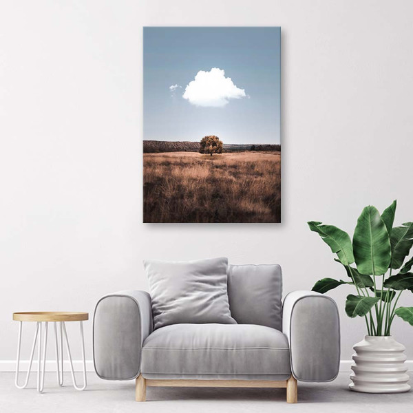 Feeby Obraz na płótnie Samotne drzewo i chmury 40x60