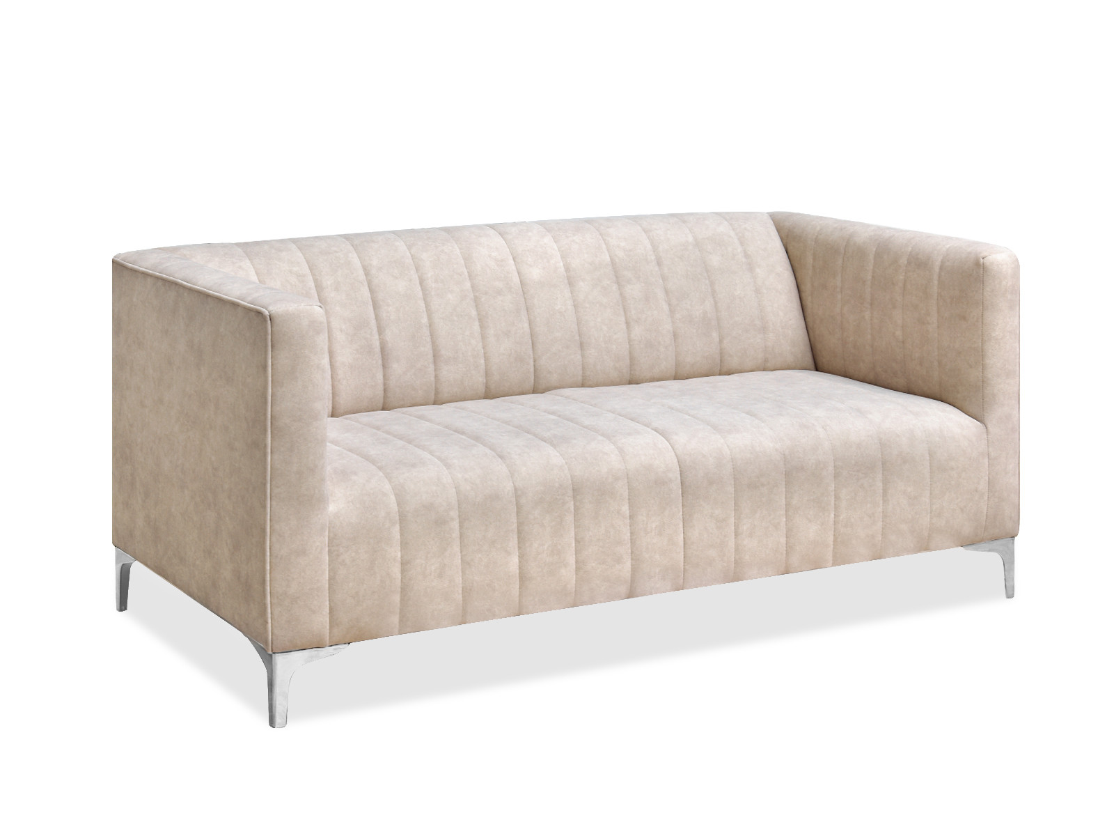 Sofa Roni-2 Piakowy Tkanina, Podstawa Chrom
