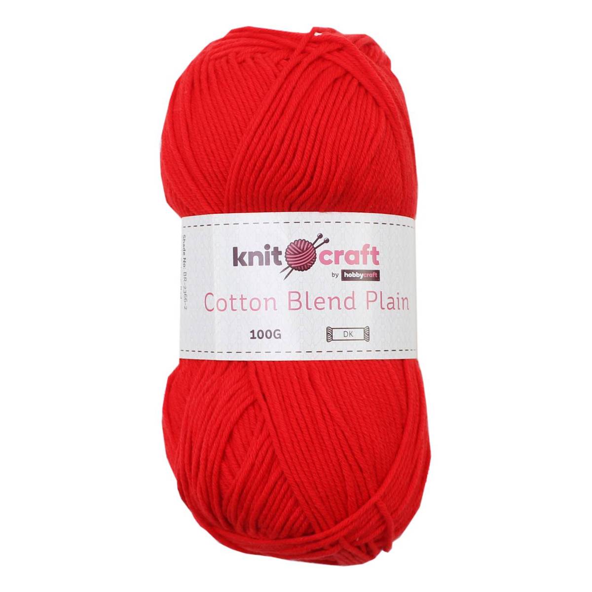 Knitcraft Red Cotton Blend Plain DK Yarn 100g