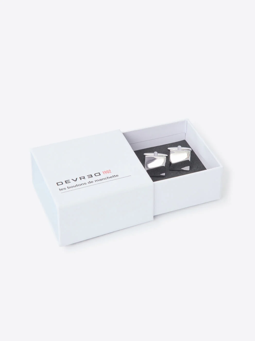 Boutons de manchette carrés en métal