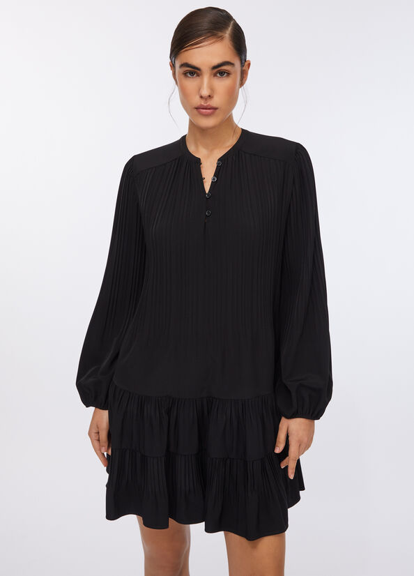 Vestito corto in cr&ecirc;pe de chine