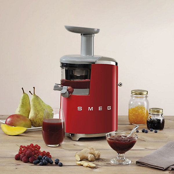 Extracteur de jus lent 150w rouge Smeg SJF01RDEU années 50