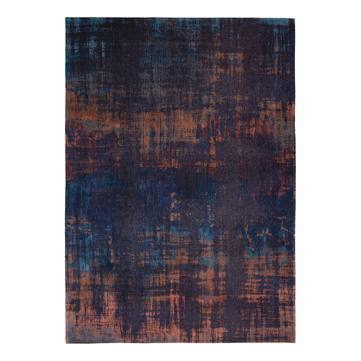 Louis De Poortere vloerkleed Sunset Blue - zwart - 80x150cm