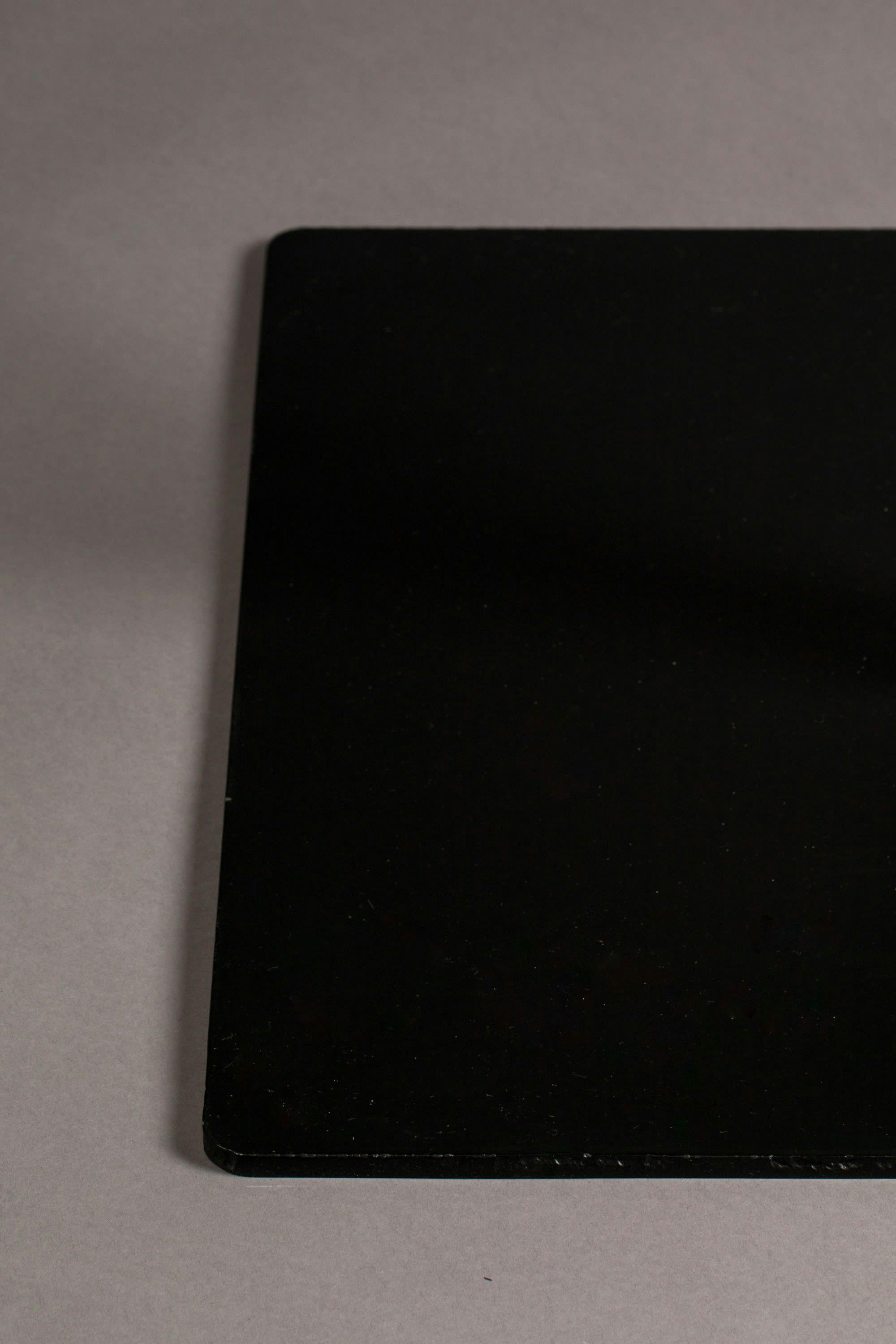 BRAZA - Table de comptoir carrée en bois noir