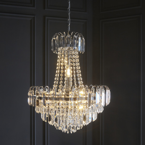 Żyrandol AMADIS przezroczysty 6xE14x15W wym:210x46x46cm IP20 Endon