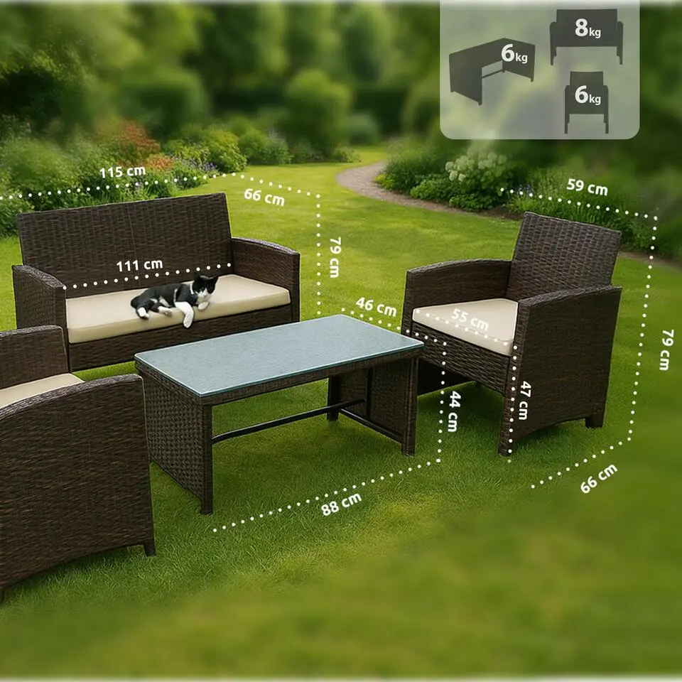 CLP zitgroep Toruba Metaal - bruin