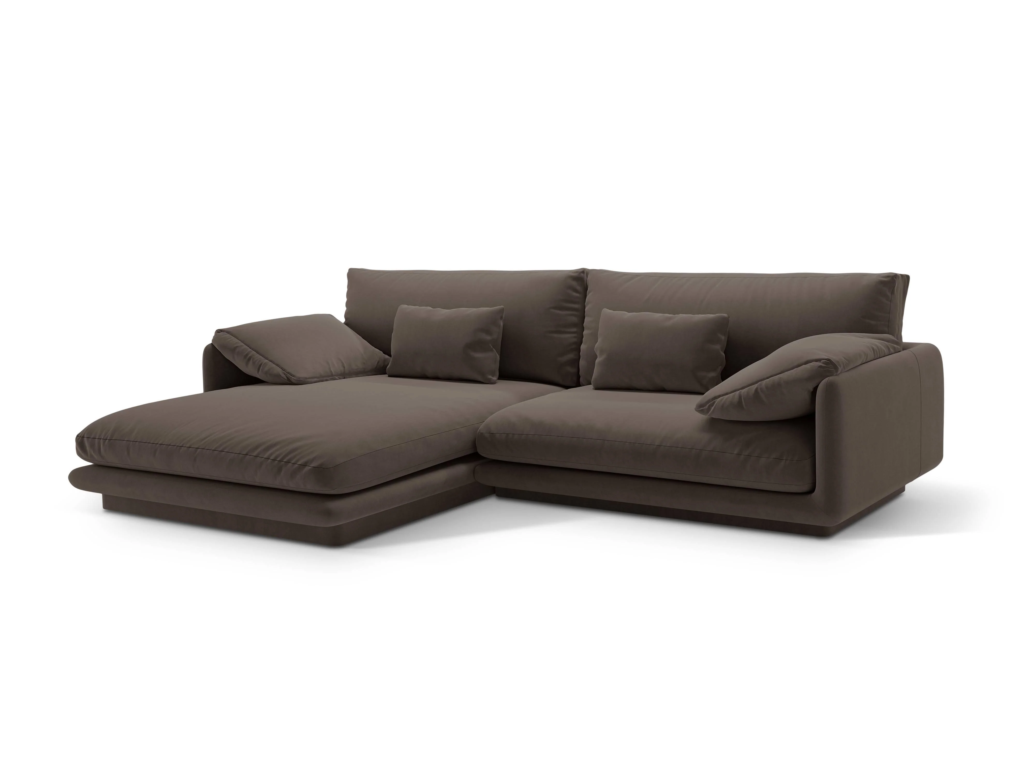 4-zits hoekbank Torino links velvet