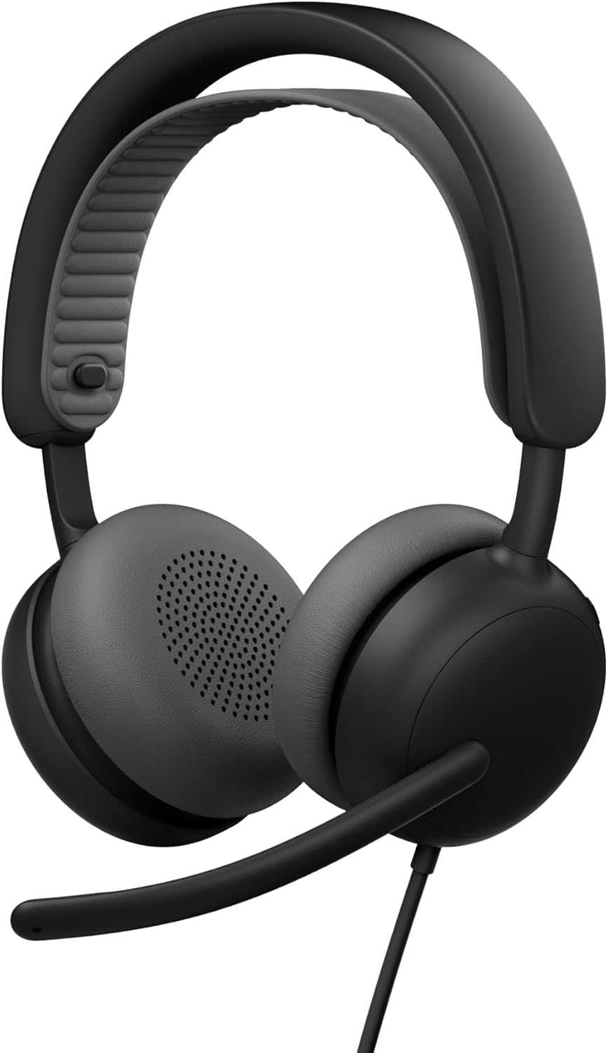 Logitech Zone Wired 2 - Noise-Canceling Headset with Adaptive Hybrid ANC, USB-C with USB-A Adapter - Black