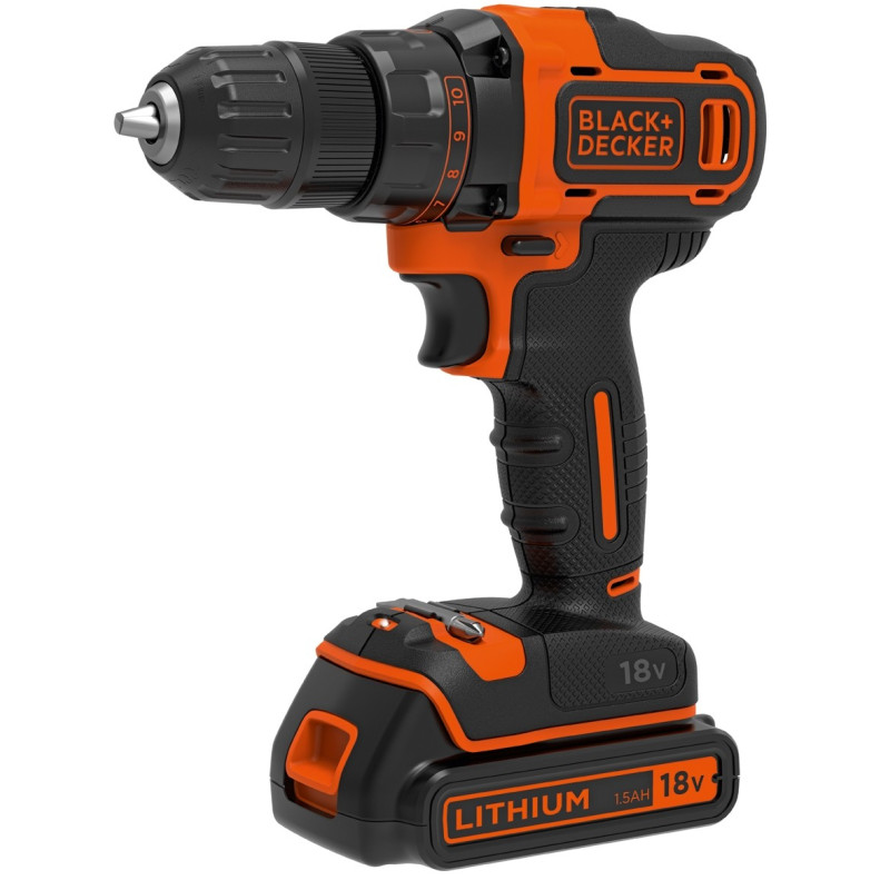 Perceuse visseuse sur batterie BDCDD186KB-QW 18 V BLACK DECKER