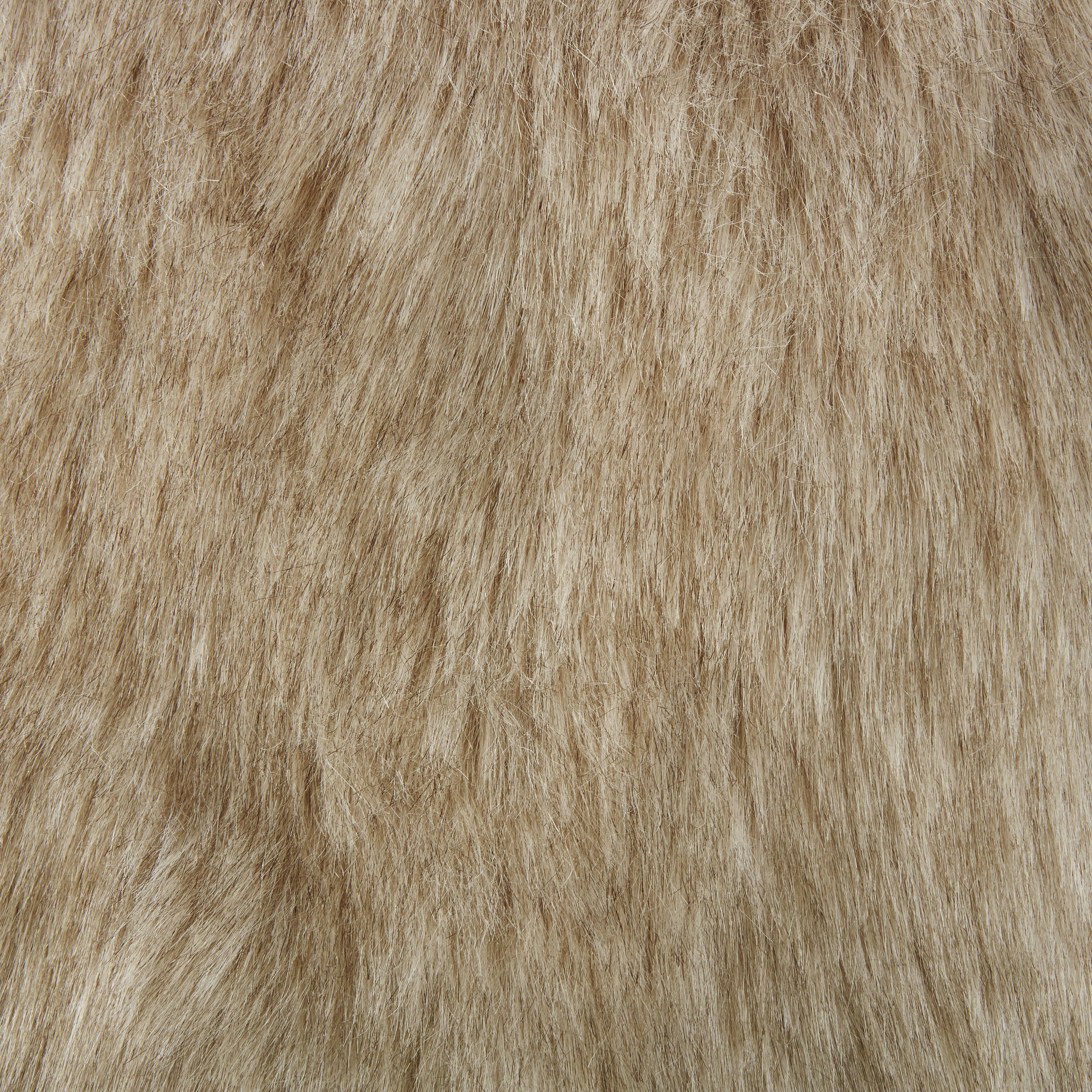 IMEON - Coussin imitation fourrure marron glacé 45x45