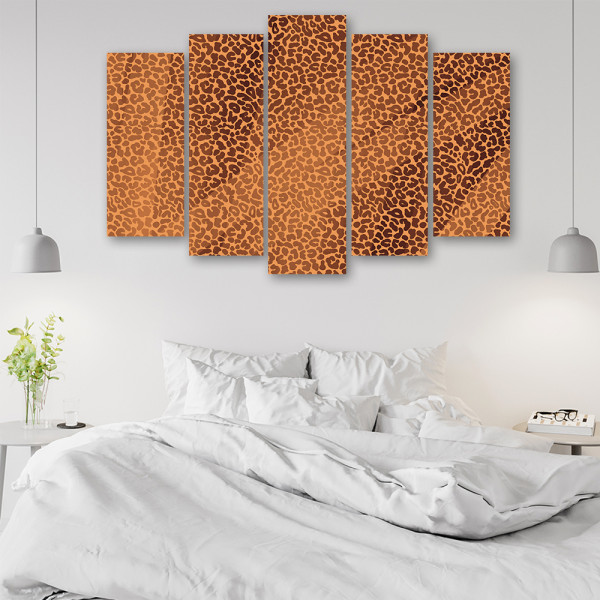 Feeby Obraz 5cz na płótnie Pantera leopard futro plamy wzór