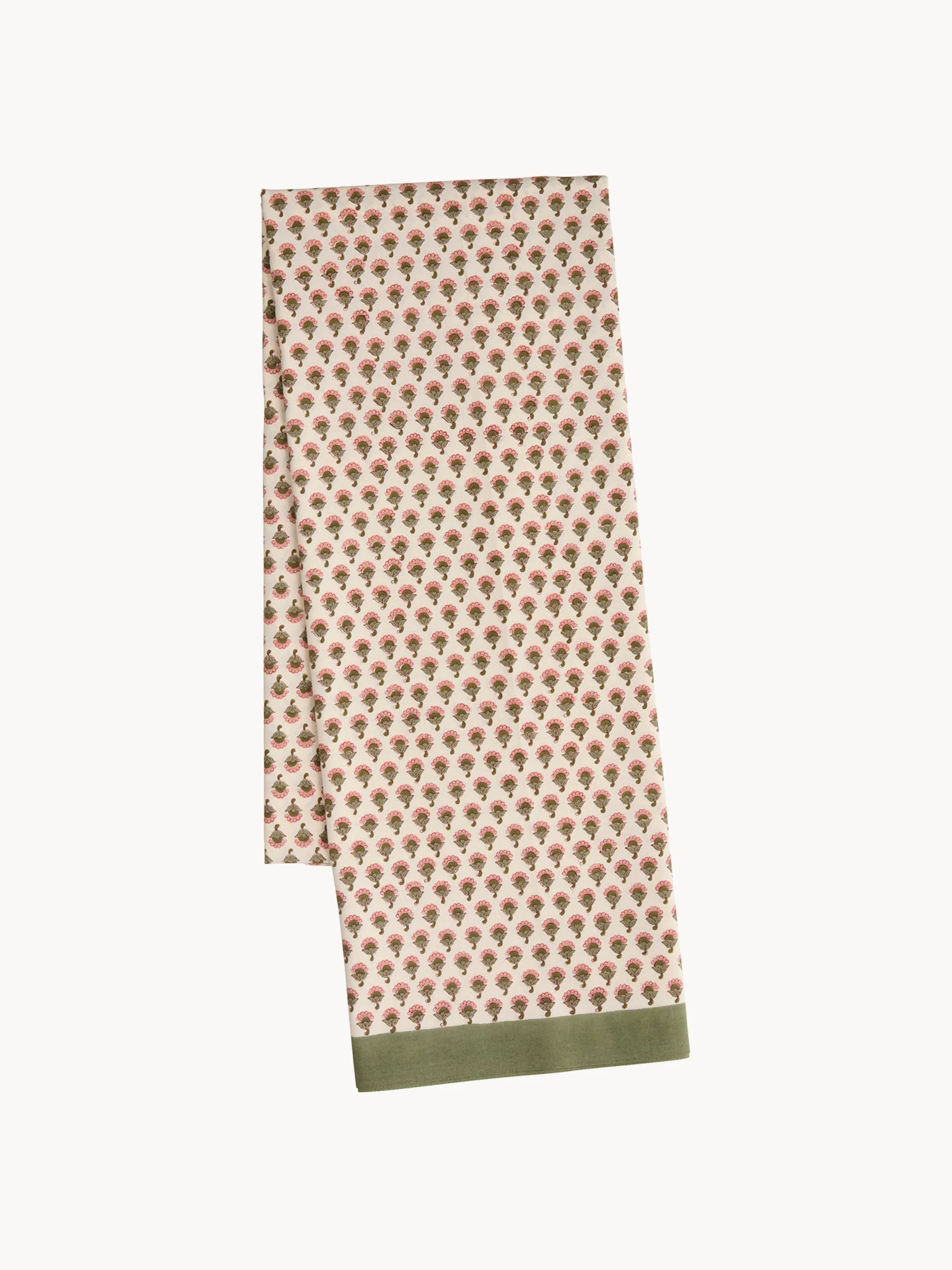 Handgefertigte Tischdecke Melon mit floralem Design