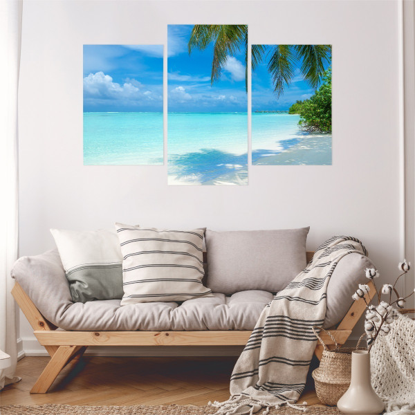 Obraz 3-Częściowy OCEAN Plaża Krajobraz 3D 60x40cm