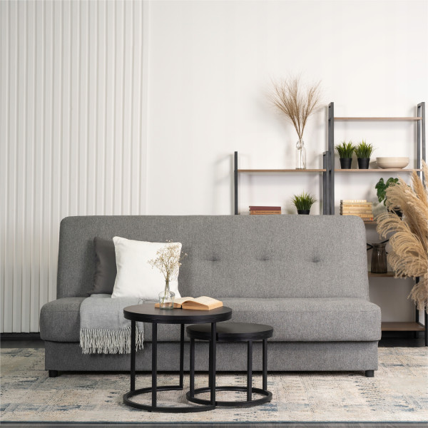 Wersalka Sofa Kanapa Rozkładana Z Funkcją Spania Dwuosobowa Szara ARUBA