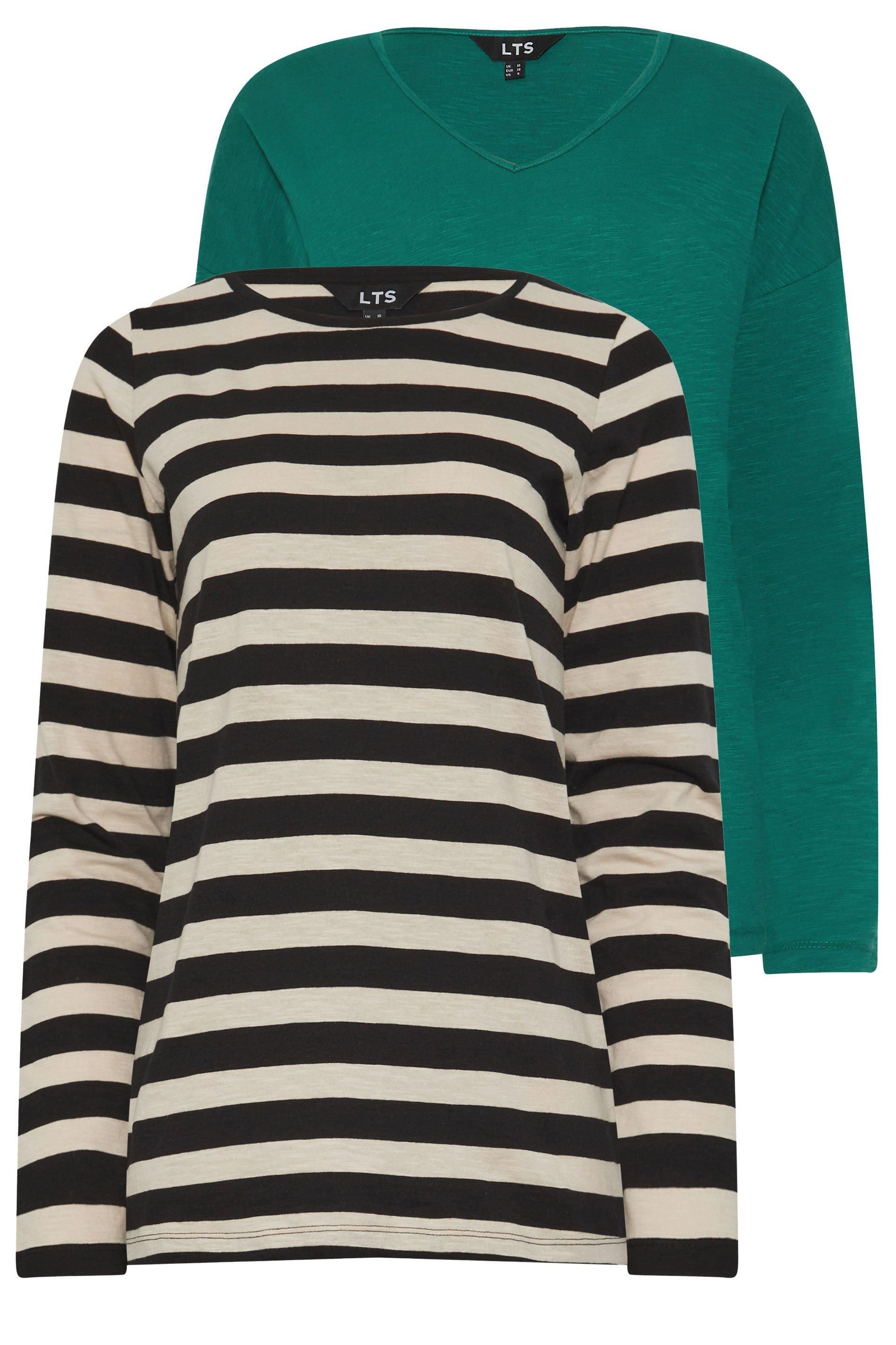 Long Tall Sally Tall 2 Pack Long Sleeve T-Shirt Top