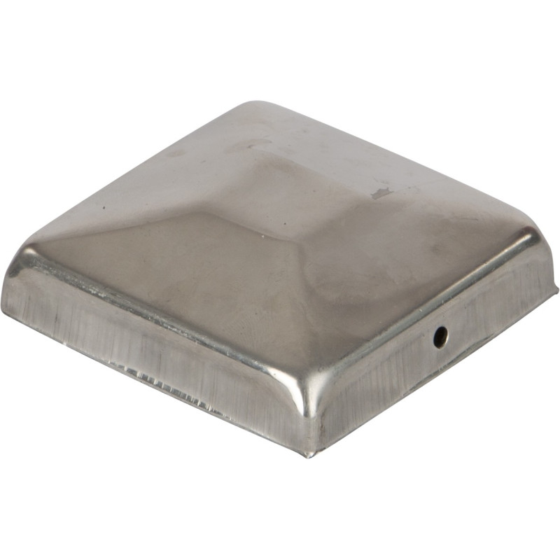 Capuchon plat en inox pour piquet en bois 9 x 9 cm PRACTO GARDEN