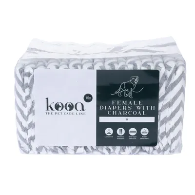 kooa Female Dog Nappies with Charcoal