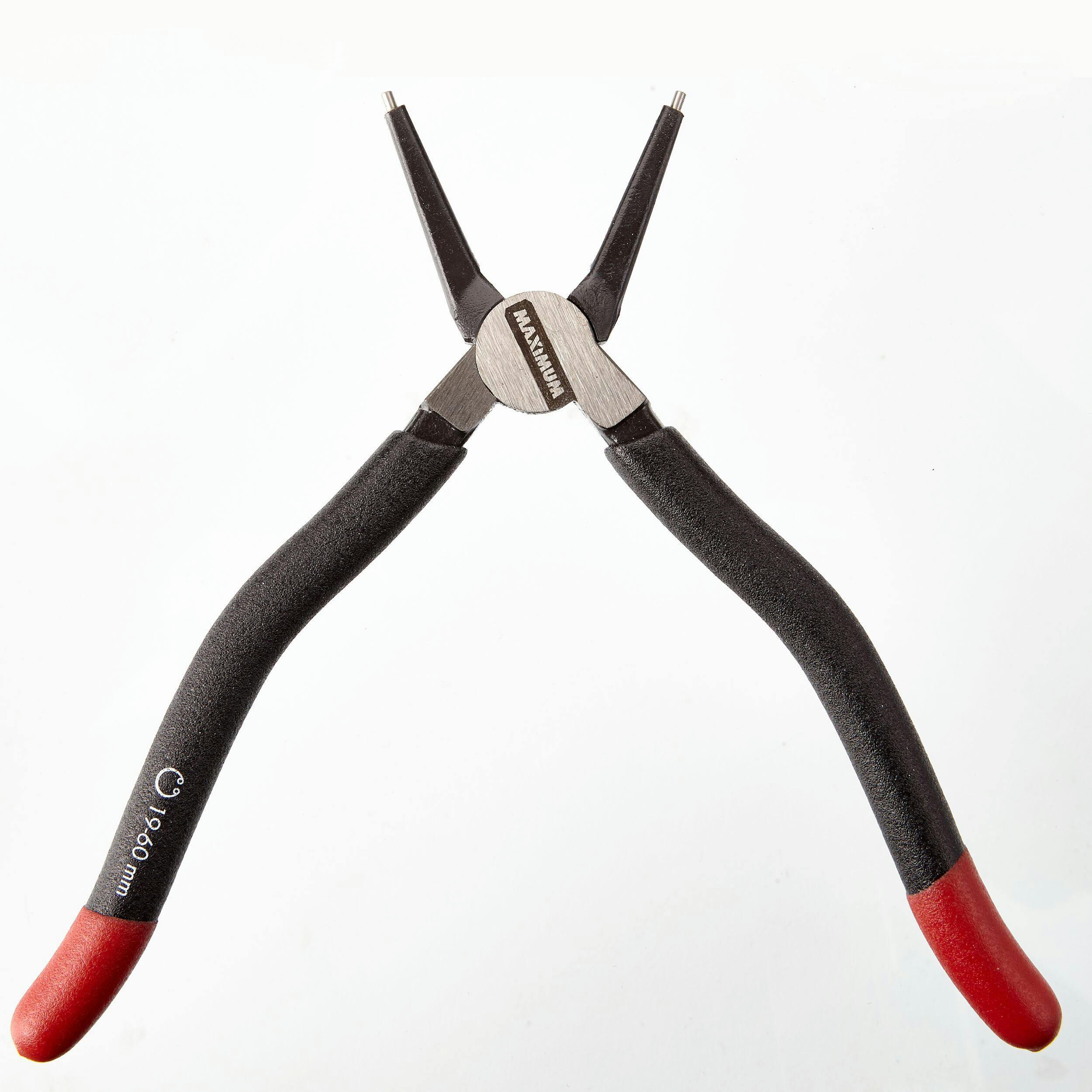 MAXIMUM Straight Snap Ring Pliers, Soft Vinyl Grip Handles, Colour Coded Tips, Internal, 7-in