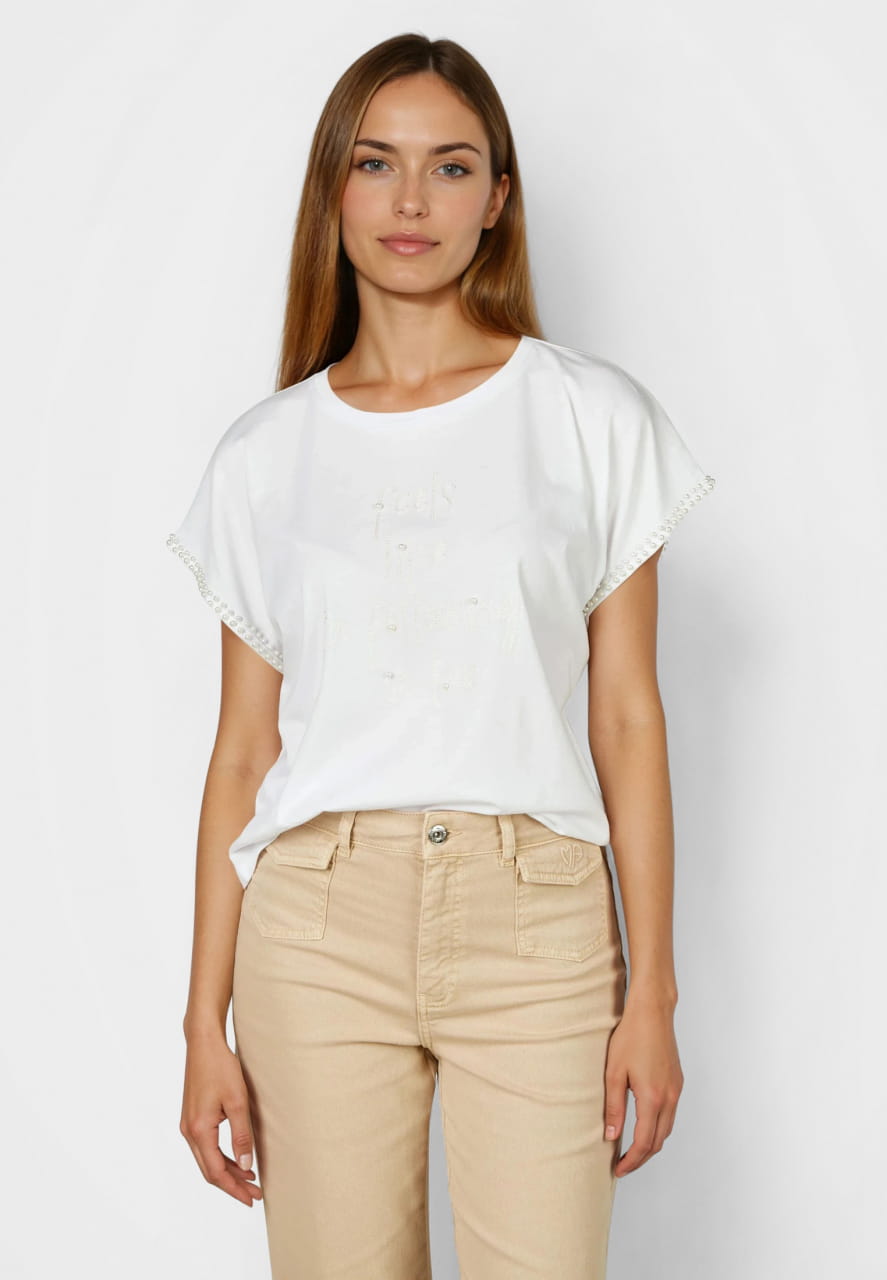 Shirt mit Perlendetails