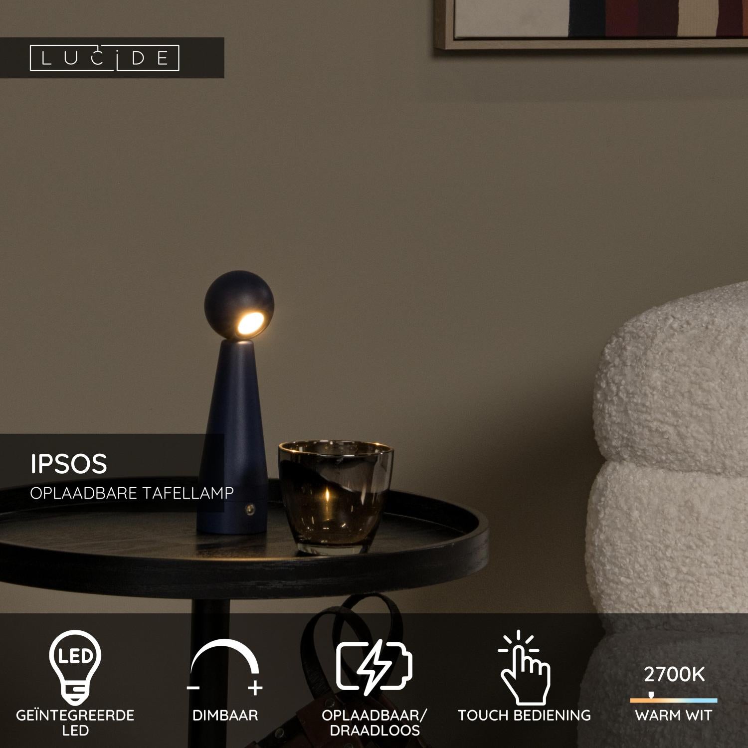 Lucide IPSOS Tafellamp - Blauw