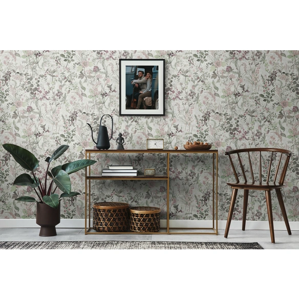 Vliestapete, BxL: 53 x 1005 cm, rosa/grün