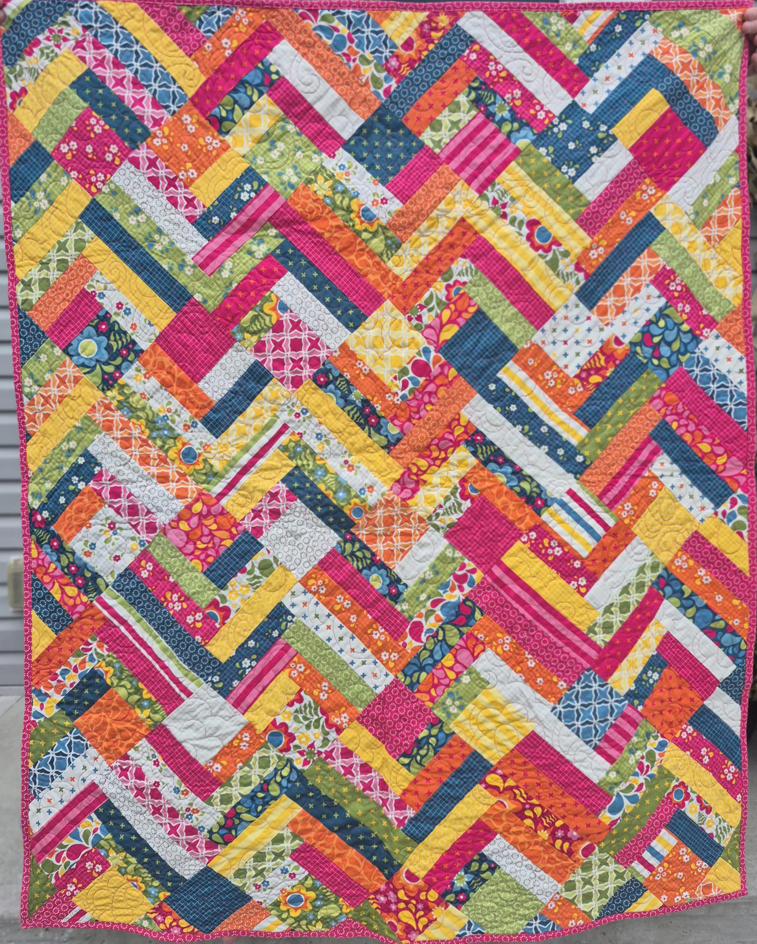 Herringbone Colorful Quilt 43
