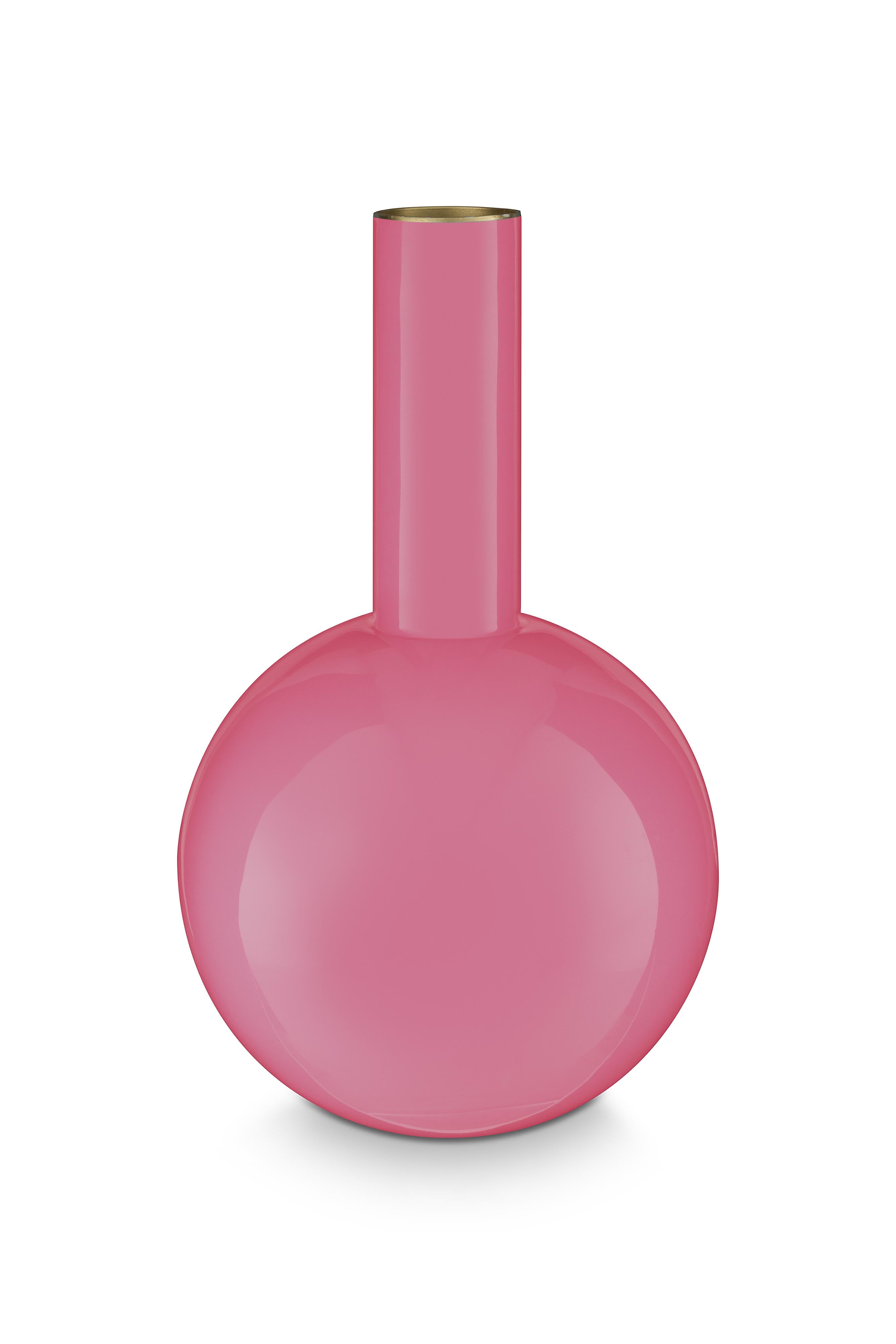 Pip Studio - Bloemenvaas - Donker Roze - Metaal - 19x33cm