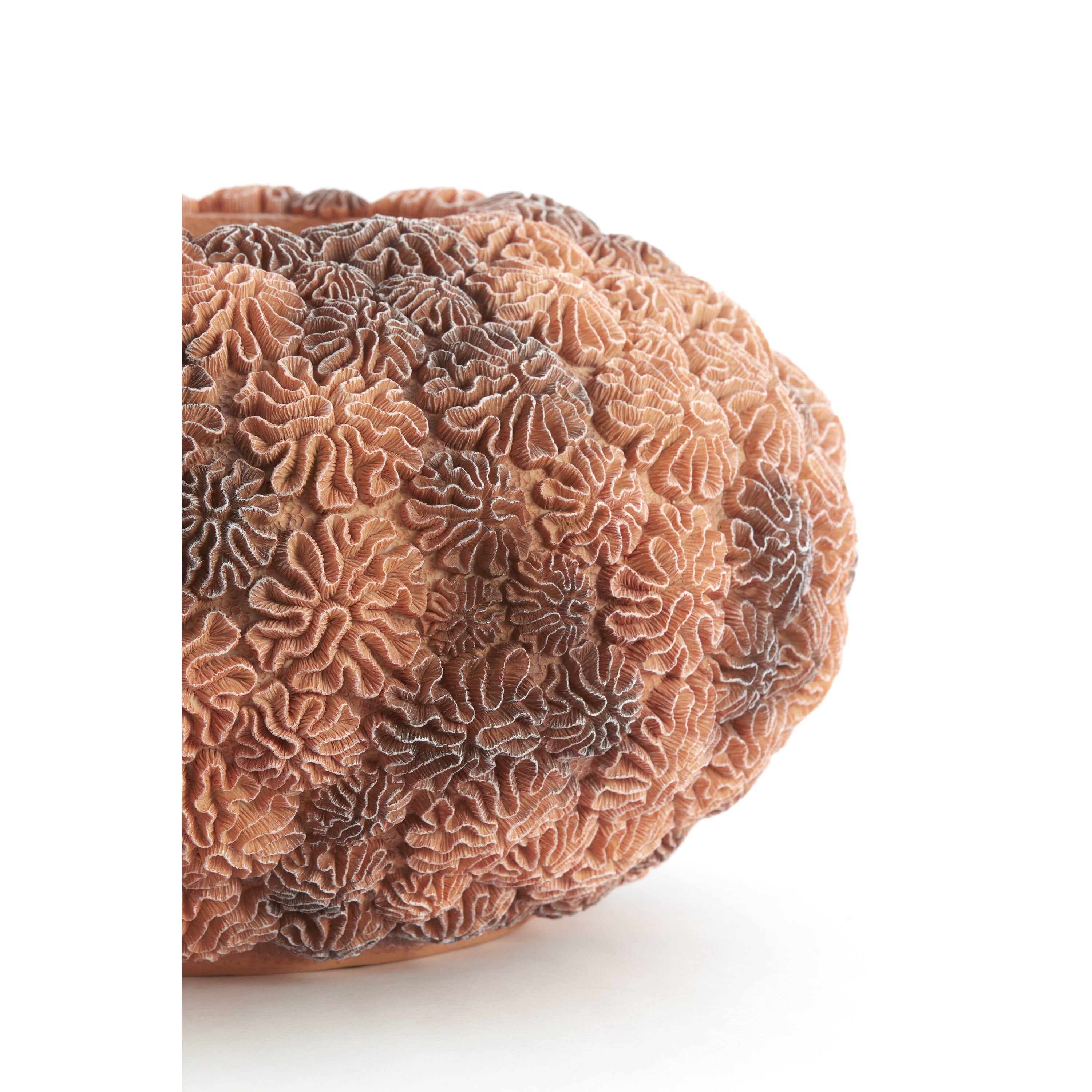 Light & Living vaas CORAL in perzik en lichtbruin – Ø47,5x25,5 cm