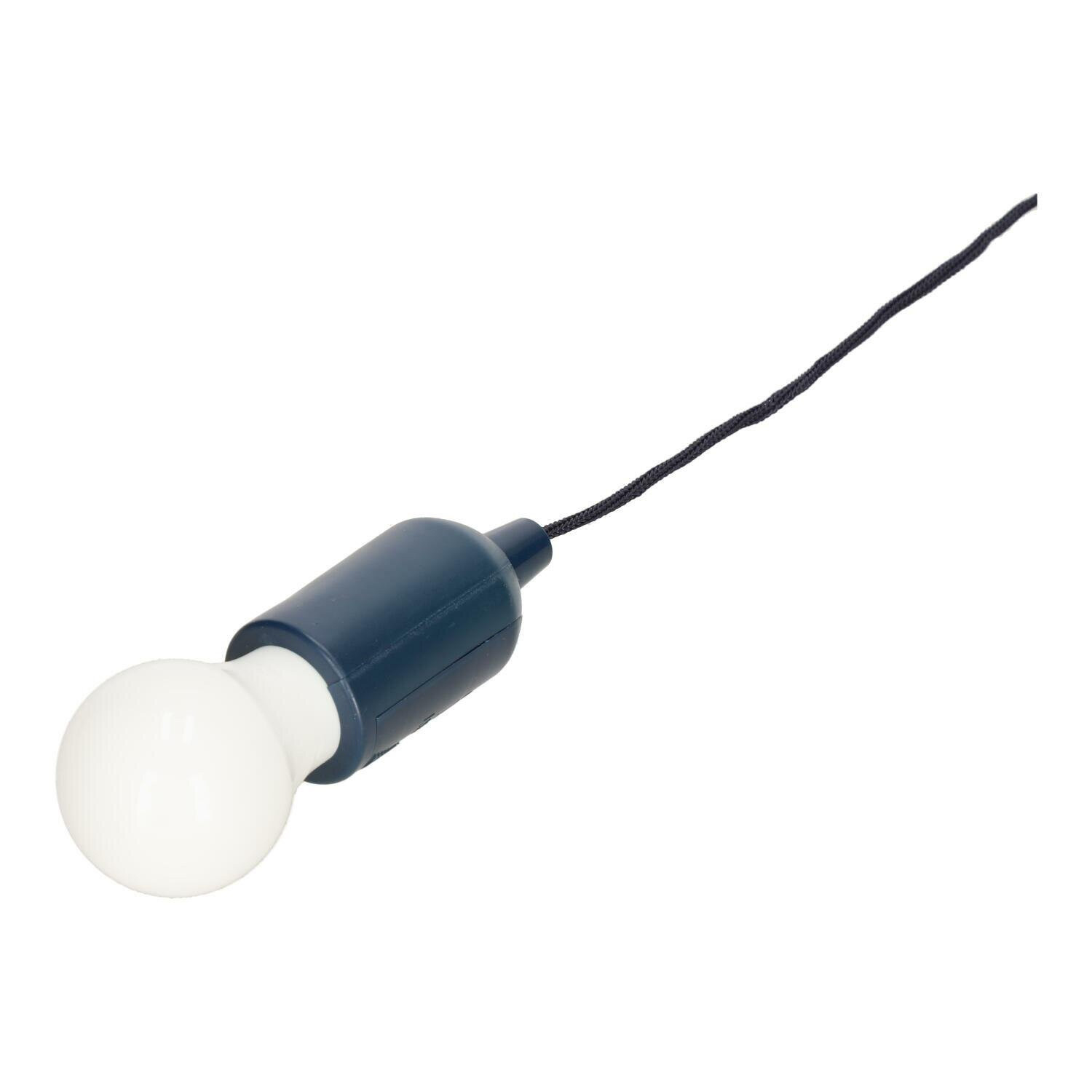 LAMPA WISZĄCA Żarówka granatowa na baterie mleczny klosz