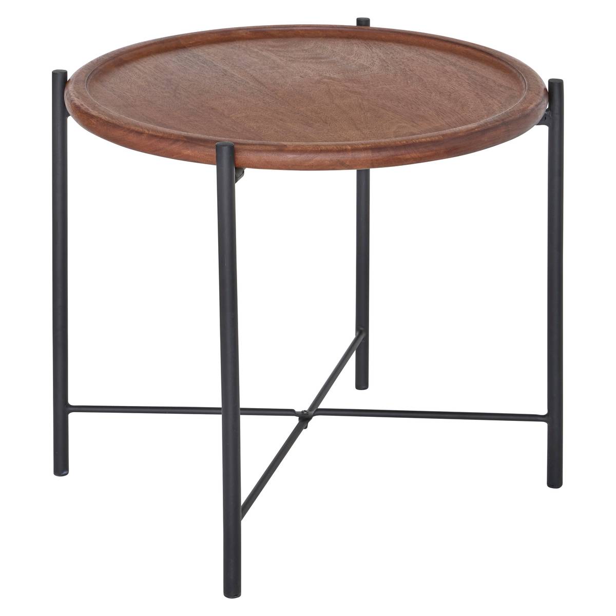 Side Table "Metsa" Brown, D.50.5 cm