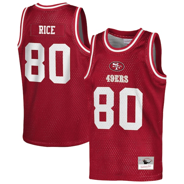 Jerry Rice San Francisco 49ers  Youth Retired Player NFL Basketball Fashion Jersey - Scarlet