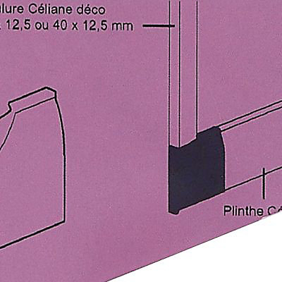 Embout sabot droit pour plinthe CELIANE Déco blanc 82 x 12,5 mm Legrand