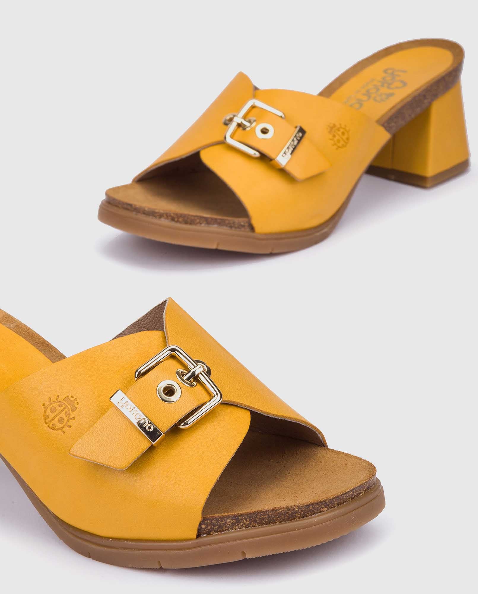 Sandalia de tacón Zahara 004 amarillo