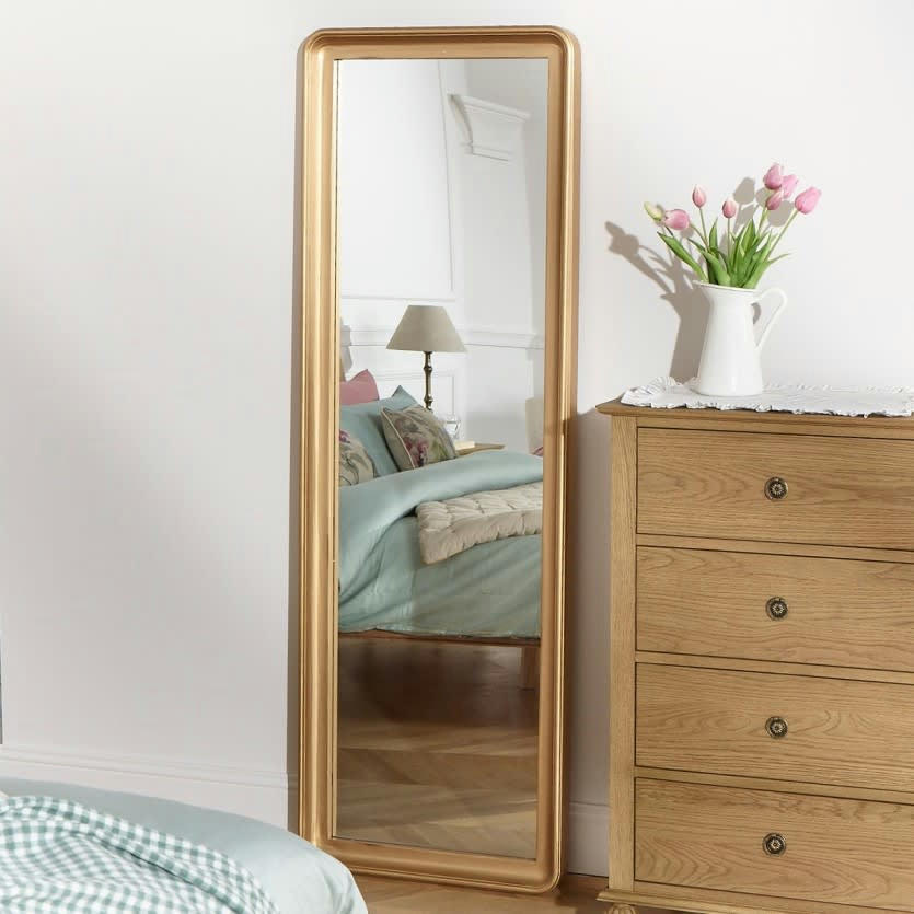 HELENE - Grand miroir doré Bois doré