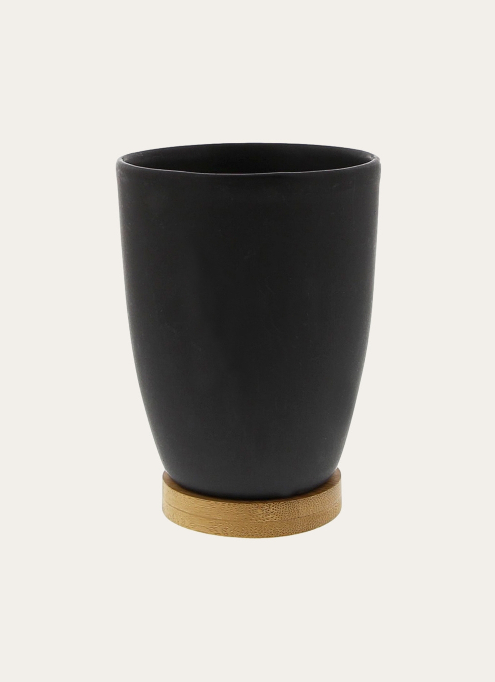 GOBELET EN GRÈS ET BAMBOU NOIR/BAMBOU